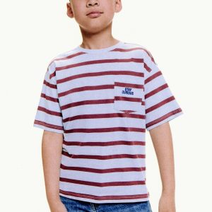 Striped t-shirt with embroidered detail
