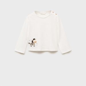 Embroidered printed T-shirt