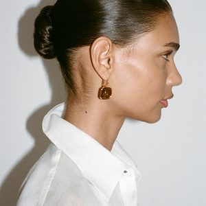 Square resin earrings