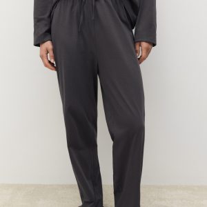 Two-piece plain cotton pajamas
