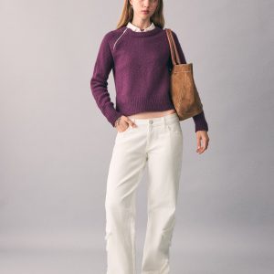 Straight-leg jeans with star embroidery