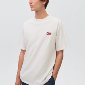 Printed cotton-blend T-shirt