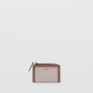 Canvas wallet with contrasting flap
