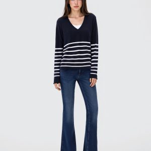 Knit striped sweater