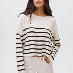Knit striped sweater