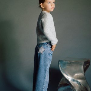 Straight cotton jeans