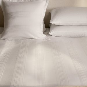 300-thread count cotton satin striped duvet cover for 90 cm bed