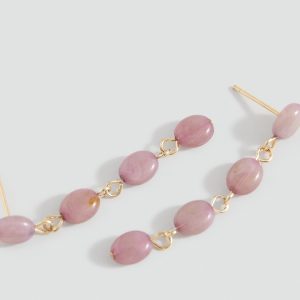 Stone hanging earrings