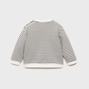 Striped cotton-blend sweatshirt