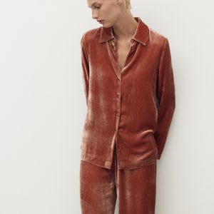 Silk velvet shirt
