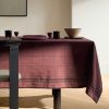 Overdyed cotton check tablecloth for 6 to 8 diners