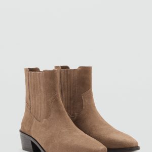 Suede leather ankle boots