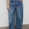 Mid-rise balloon jeans