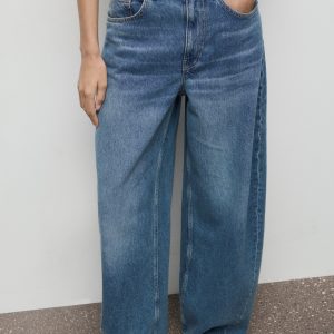 Mid-rise balloon jeans