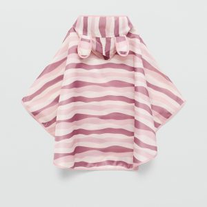 Striped raincoat with ears