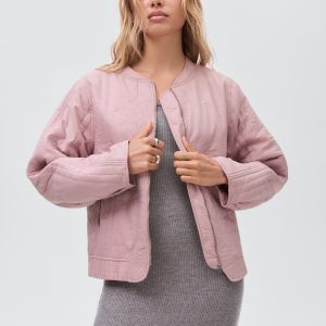 Embroidered quilted jacket