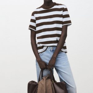 Striped short-sleeved t-shirt