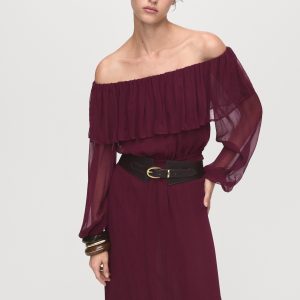 Strapless dress with ruffles