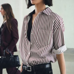 Pocket striped shirt