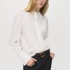 Blouse with lace trim details