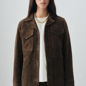100% suede jacket with pockets
