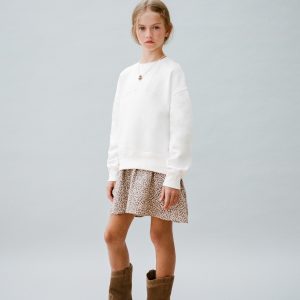 Leopard-print sweatshirt dress