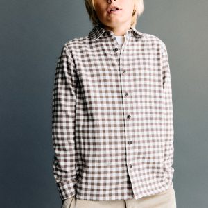 Checked print shirt