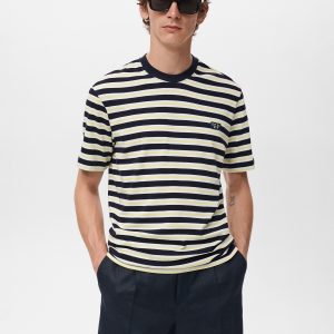 100% cotton regular-fit striped t-shirt