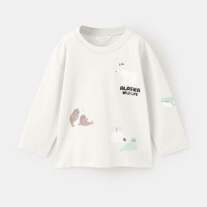 Embroidered printed T-shirt