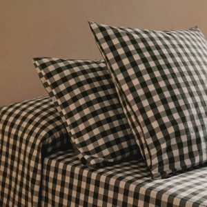 Yarn-dyed cotton gingham check pillowcase 50x75cm
