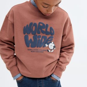 Printed cotton sweatshirt