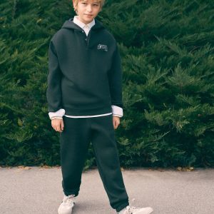 Cotton joggers with elastic waist