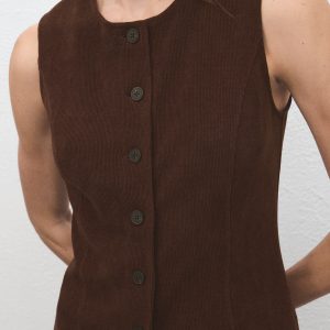 Corduroy suit vest