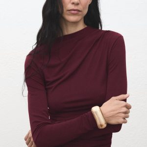 Draped fitted t-shirt