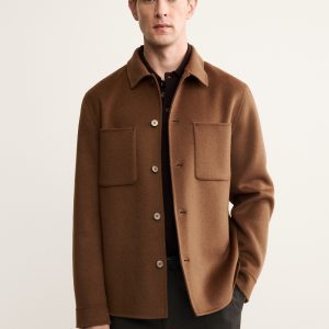 Handmade wool jacket with zip