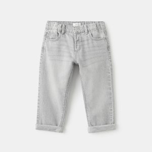 Straight jeans with turn-up