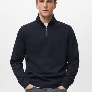 Regular-fit zip-up hoodie