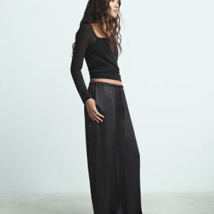 Flowy satin pants