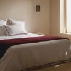 300-thread count satin cotton duvet cover with cross-stitch embroidery for 59/63 in bed