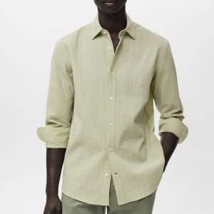 Regular-fit stripe-textured shirt