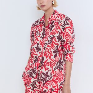 Flowy printed trousers