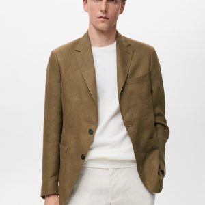 Salerno suit blazer 100% linen slim fit