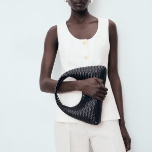 Suit-style linen jumpsuit