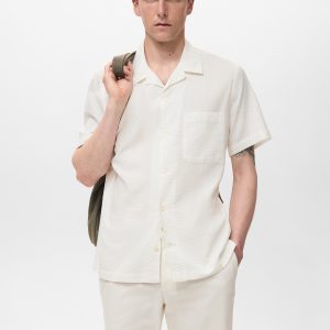 Regular fit seersucker shirt