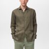 100% linen slim-fit shirt
