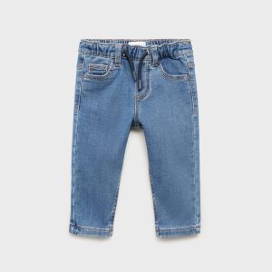 Straight jeans with drawstring