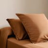 Two washed satin cotton pillowcases with double stitching 50x75 cm