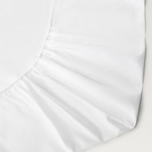 600-thread washed cotton fitted sheet for 180 cm bed