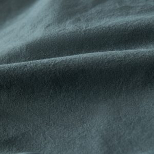 Washed cotton fitted sheet for 150 cm bed