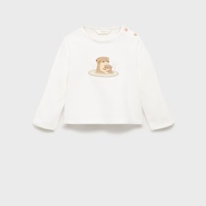 Embroidered printed T-shirt